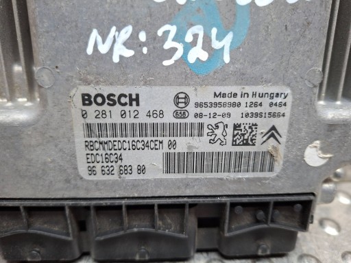 Bedienteil DES MOTORS 0281012468 9663268380 9653958980 Citroen Peugeot 1.6 HDI