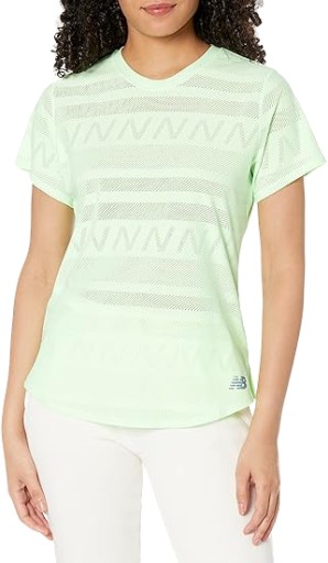 Koszulka New Balance damska sportowa oddychająca neonowa odblaskowa r. XS