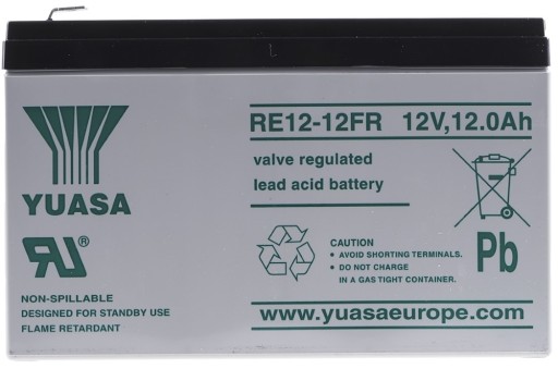 Акумулятор agm акумулятор yuasa re12-12 12v 12ah для дбж аварійного живлення