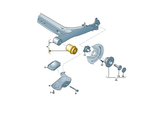 5Q0501541C, - 5q0501541c втулка задней балки