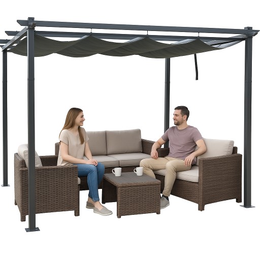 PERGOLA terasz PAVILON előtetővel PAVILON 3x4m kert