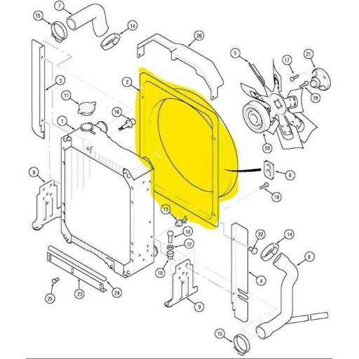 Туннель радиатора McCORMICK MC CASE MX 298170A2