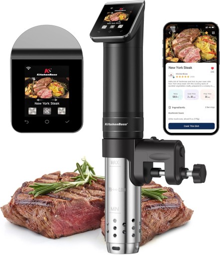 MXBAOHENG WIFI Sous Vide Stick - 1100W Profi-Garer Mit App-Steuerung Für Perfektes Gargenuss