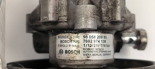 Pompa servosterzo 9805820980 CITROEN JUMPER III LIFT L3 H3