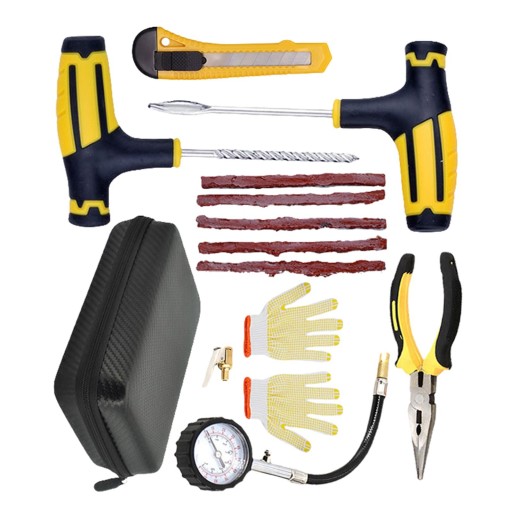 Комплект для ремонту автомобільних шин, ремонт проколотої шини