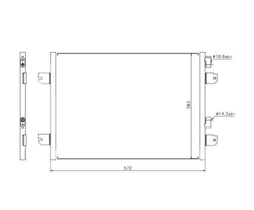 6070K8C2 - КОНДЕНСАТОР КОНДИЦІОНА DACIA LOGAN SD 07/04 - НОВИЙ