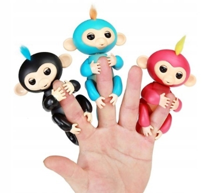 BLUE-Fingertip Toy Smart Finger Monkey Child