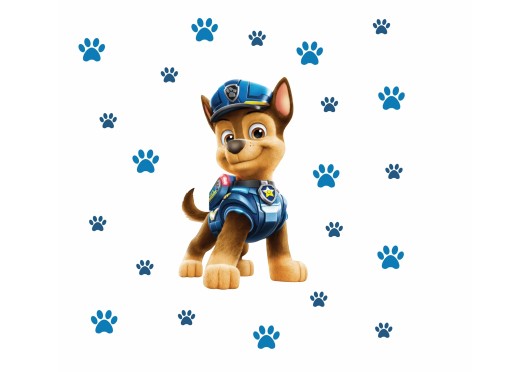 Samolepky na stenu/Tapeta Labková patrola Veľký film Paw Patrol samolepka psík CHASE