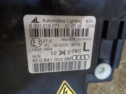 LIGHT FRONT LEFT AUDI A4 B7 05-08 XENON