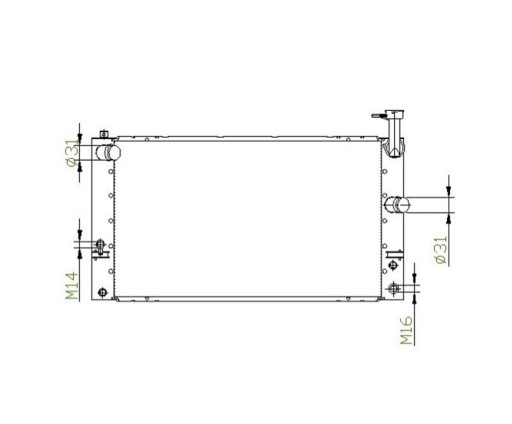 ОХОЛОДЖУВАЧ ВОДИ TOYOTA PRIUS 04- 1604121280 НОВИЙ
