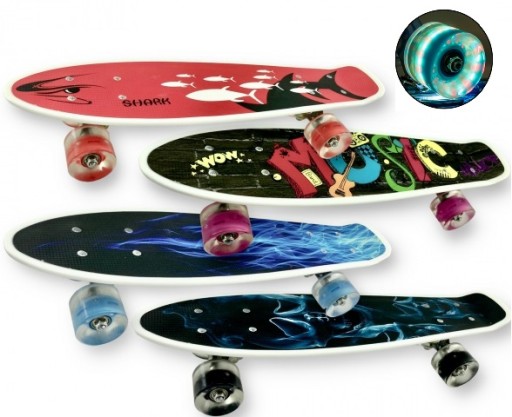 Скейтборд Fiszka - КОЛЕСА, що СВІТЯТЬСЯ