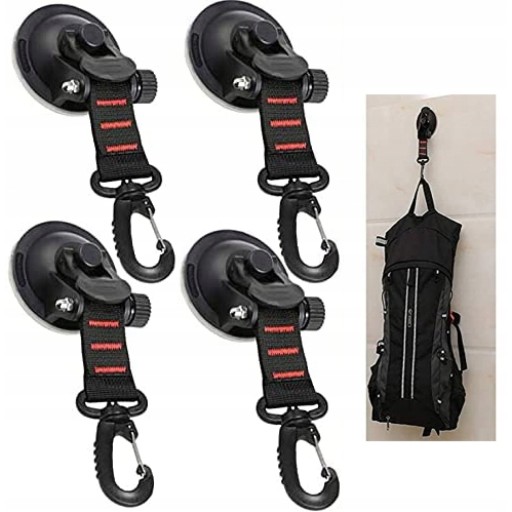 4 присоски для КЕМПІНГУ З ГАЧКАМИ ДО 10 КГ