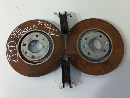 Opel Mokka B discs brake plates srednica tarcz 302 mm (T17)