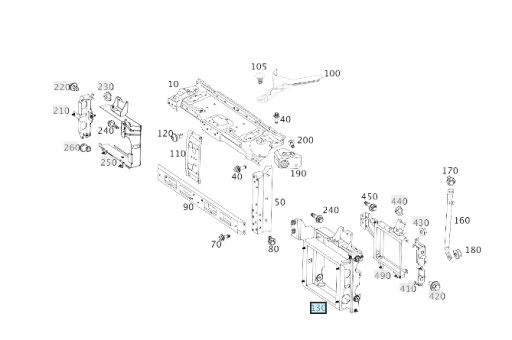A4636205100 - КРЕПЛЕНИЕ РАДИАТОРА G КЛАСС W463 18- AMG G 63