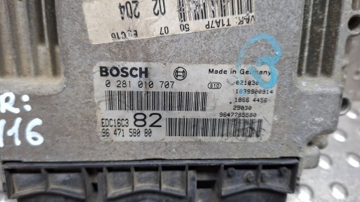 control unit of the engine 0281010707 9647785580 9647158080 CITROEN PEUGEOT 1.4 HDI