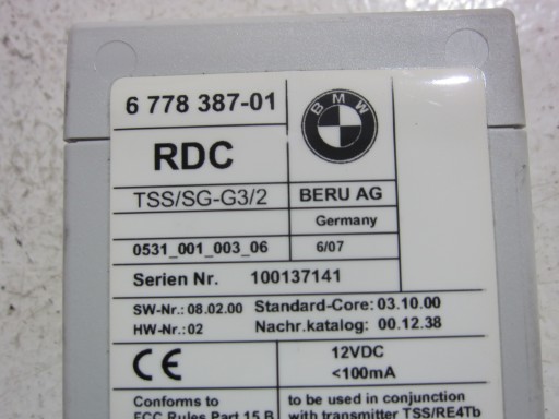 BMW E70 X5 E60 modul Vezerlő egység RDC 6778387