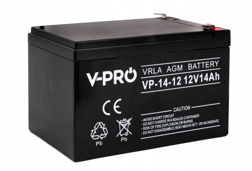 Аккумулятор agm vrl для ups, велосипедных игрушечных автомобилей, необслуживаемый, мощный, 12 в, 14 ач