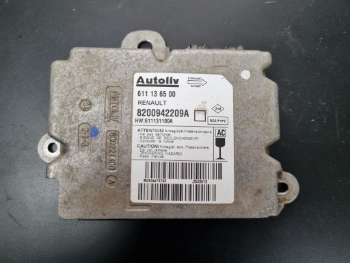 611136500 611131100A - Renault master iii 2.3dci модуль датчика подушки безпеки 8200942209a