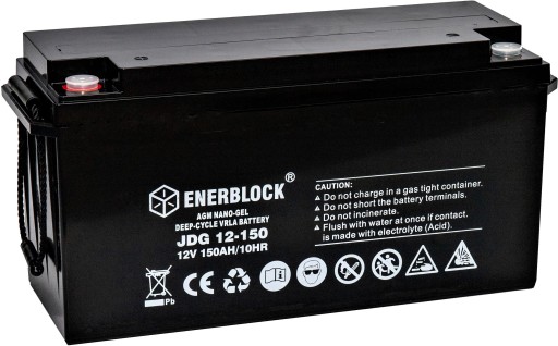 Гибридный гелевый аккумулятор agm 12 в 150 ач для лодочных кемперов