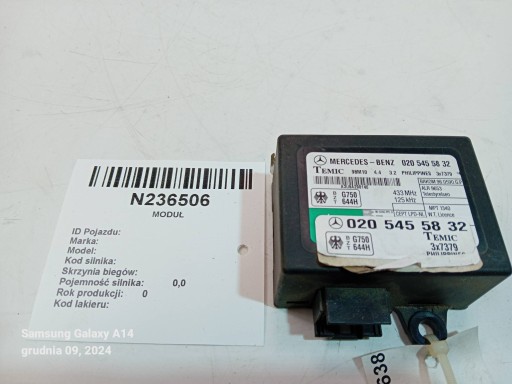 modulo IMMO 0205455832 MERCEDES VITO W638