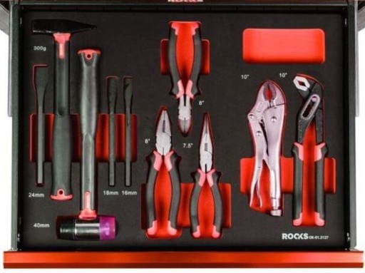 НАБОР ПЛОСКОГУБЦ И МОЛОТОКА, 10 ДЕТАЛЕЙ