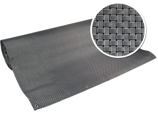 Mata Technorattan Srebrna 830g/m2 Osłona Balkonowa na Wymiar wys. do 100cm