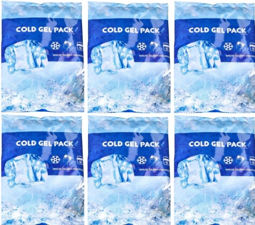 6× Cold Pack охолоджувальний гелевий вкладиш 450 г