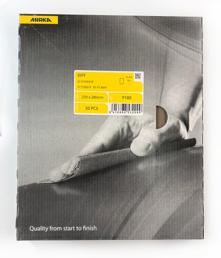 Водонепроникний папір 230 x 280mm MIRKA P180 WPF