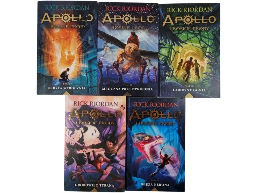 Zdjęcie egzemplarza: Apollo i Boskie Próby 1-5 / Rick Riordan zestaw książek / komplet