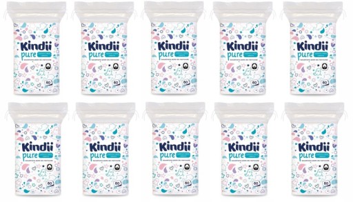 Kindii Pure прямокутні косметичні подушечки 60 шт.
