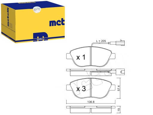 КОЛОДКИ ТОРМОЗНЫЕ METELLI 425409 71754803 77363992 изображение 1