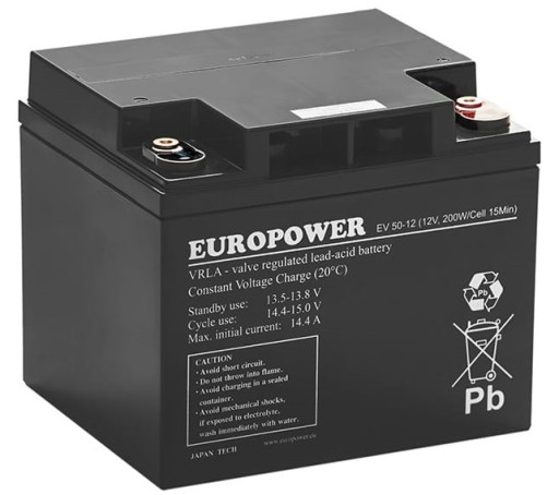 Аккумулятор agm аккумулятор vrla europower ev50-12 12v 50ah ev 50-12 ev50-12 50