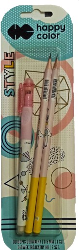 Набір письмового приладдя Happy Color, 3 шт