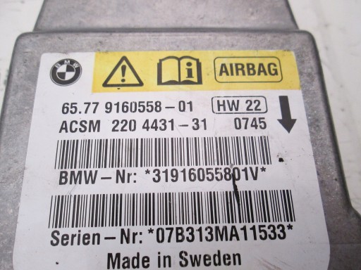 BMW E60 E61 SENSOR airbag modul AIRBAG modul