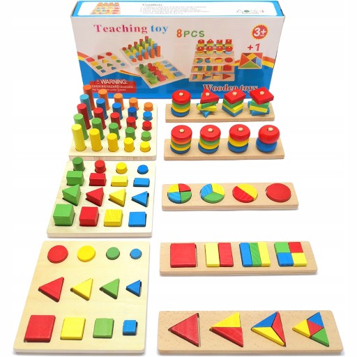 Дерев'яний набір Skymart Montessori, 122 предмета