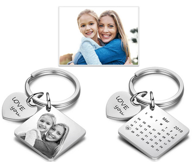 БРЕЛОК ЛЮБОВЬ ДАТА ГРАВЕР ФОТО СЕРДЦЕ КАЛЕНДАРЬ