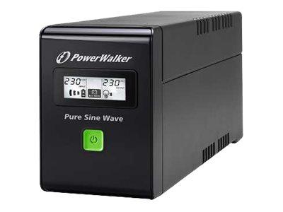 Powerwalker ups vi 600 sw iec линейно-интерактивный 600va 3x iec c13 usb-b жк