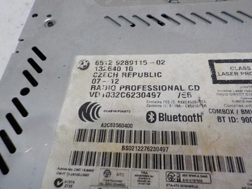 BMW X1 (E84) RADIO industrial BLUETOOTH 9289115