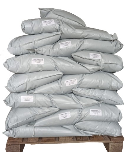 КОРУНДОВИЙ ПІСОК АБРАЗИВ ДЛЯ ПІСКОСТРУЙНОЇ ОБРОБКИ МІШКІВ З ФОЛЬГИ