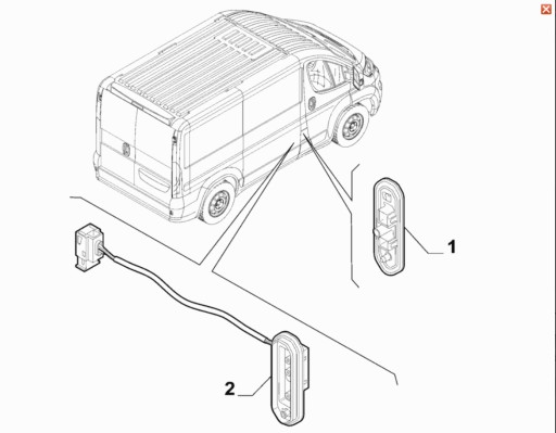 1395688080 - Контакт боковой раздвижной двери Fiat Ducato 2006-