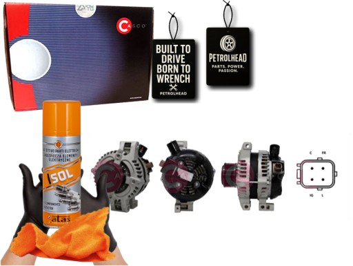 CASCAL40545AS#ECS-PCP+K - Генератор 12в 130а каско #petrolhead pro+ комплект4