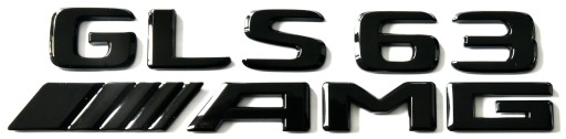 Mercedes GLS 63 AMG емблема значок логотип чорний