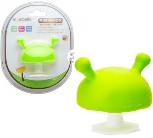 Прорізувач силіконовий ортодонтичний Mombella, відтінки зеленого