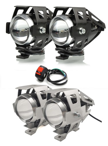 Halogénové žiarovky pre motocykle Predné svetlomety s LED svetelnou lištou