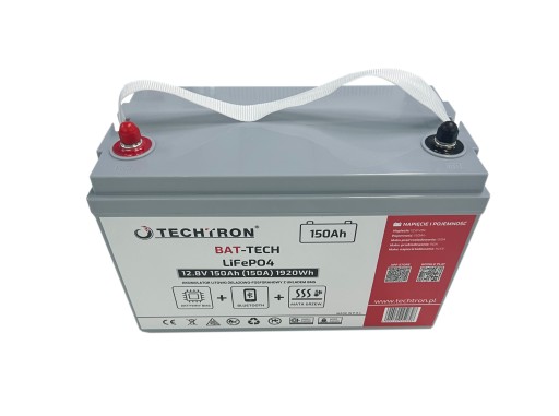 Lifepo4 акумулятор 150ah 12.8v bms 150a bluetooth мат bat-tech techtron