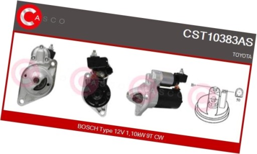 CASCST10383AS/RS7 - Стартер 12в 1,1квт casco cst10383as