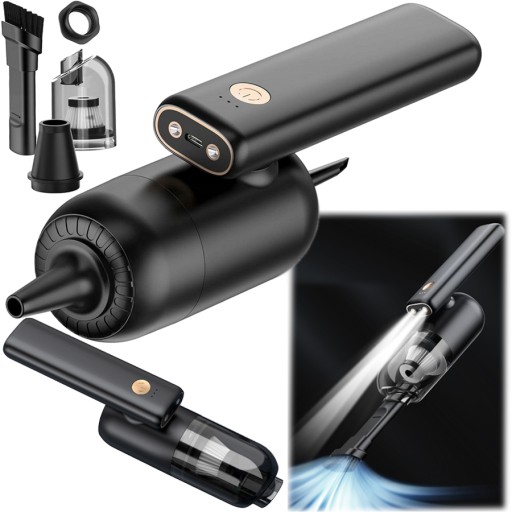 Автомобильный пылесос Ручной беспроводной 2в1 воздуходувка светодиодный