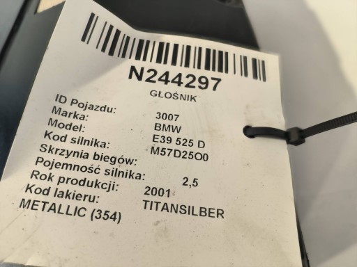 speaker 65.13-6910371 BMW E39 525 D
