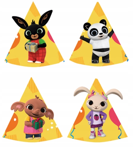 Amscan Bing Paper Cone Hats жовтий 8 шт