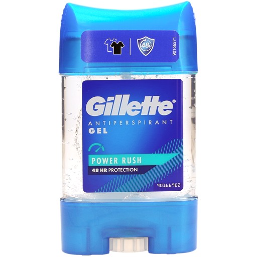 Gillette Power Rush Antiperspirant v géli 70 ml v tyčinke 48h ochrana
